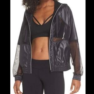 Used Zella Sheer Mix Jaacket, Black, size S.